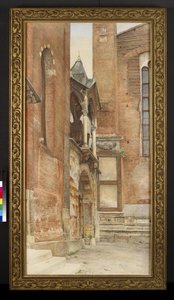 Castelbarco墓，维罗纳，意大利，1869年5月 -  8月（水彩和体彩在纸上的石墨） 作者 约翰·沃顿·邦尼